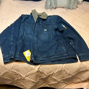Carhartt fleece lined denim jacket